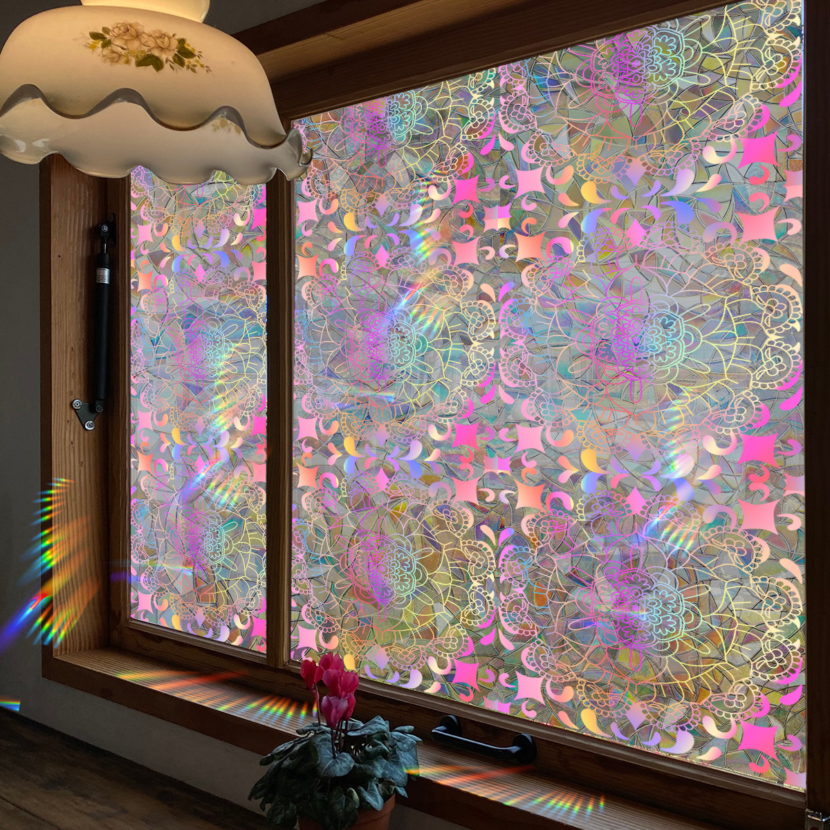 140g Weight Glass paster Home Textiles & Decor Type PVC Material Leaf Pattern Casual, Pastoral Style Casual Pastoral Leaf PVC Glass Paster Wall Art 195