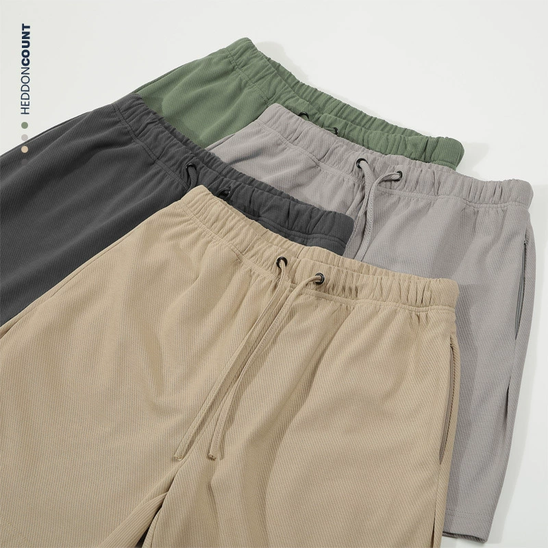 Tengjue мужская тонкая весна и лето 2025 года твил базовые шорты прямые воздухопроницаемые чистые брюки высокого качества