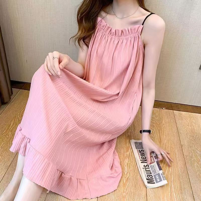 クロスボーダー起爆ストラップショートパンツ2点セットパジャマ女性夏の甘いセクシーな夏の薄い学生の家の服|undefined