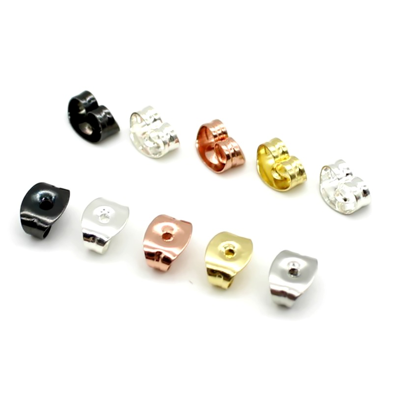 不锈钢电镀金色耳堵 环.保不易过.敏耳塞耳帽配件 diy蝴蝶塞扣