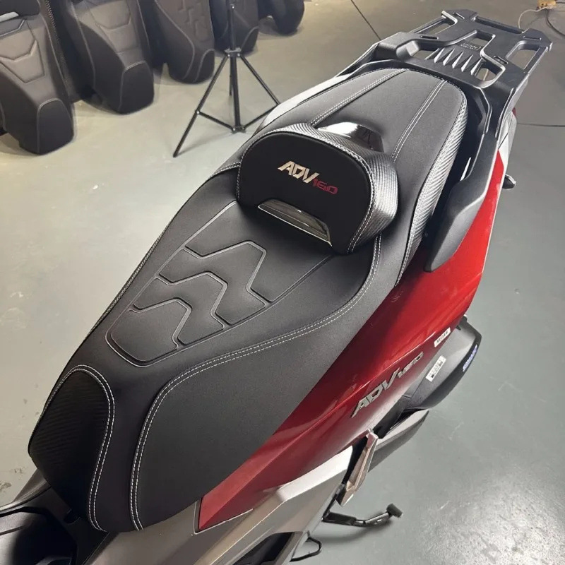 Suitable for 22-26 Models of Honda Adv160 Motorcycle Seat Bags, Modified Seat Cushion Assembly, Comfortable and Soft Backrest Seat Bag