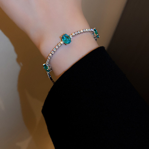 Chill style zircon flower bracelet, adjustable pull-out bracelet, fashionable and versatile, new design bracelet