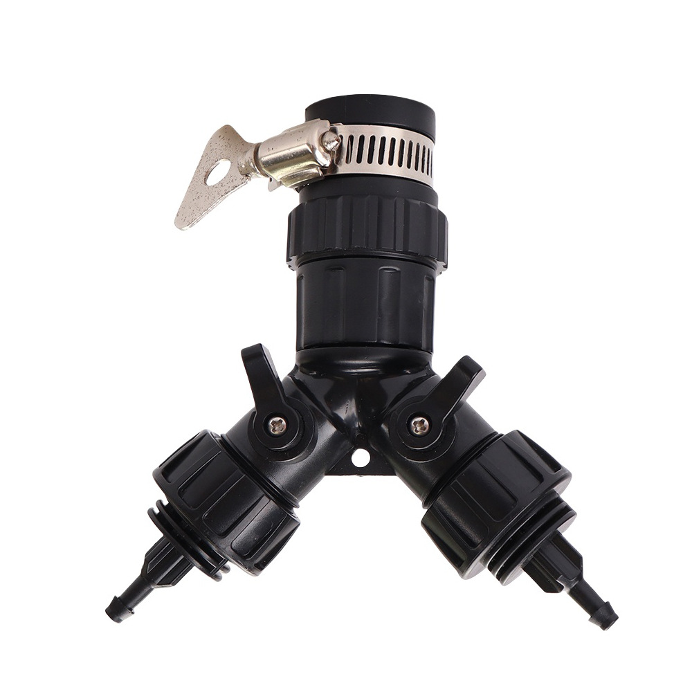 Junta de tubería de agua de jardín sistema de riego por goteo conector rápido grifo de agua automático riego de flores conector de manguera de tres vías tipo Y