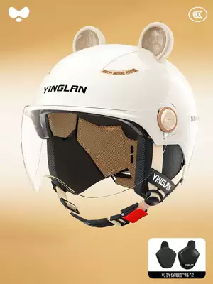 Motosiklet kaskı (dəbilqə) | Press on Hair 3C Certified - 3c-four-seasons-white-hd-short-lens-heatmax-removable-ear-protection-one-size-fits-all