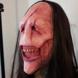 Хэллоуин террорист с длинной маской для волос Руканная маска демона показывать демон латекс