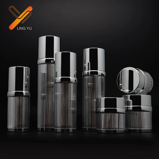 定制按压乳液瓶 30/50/80/100/120ml亚克力拉丝套装瓶精华乳液瓶