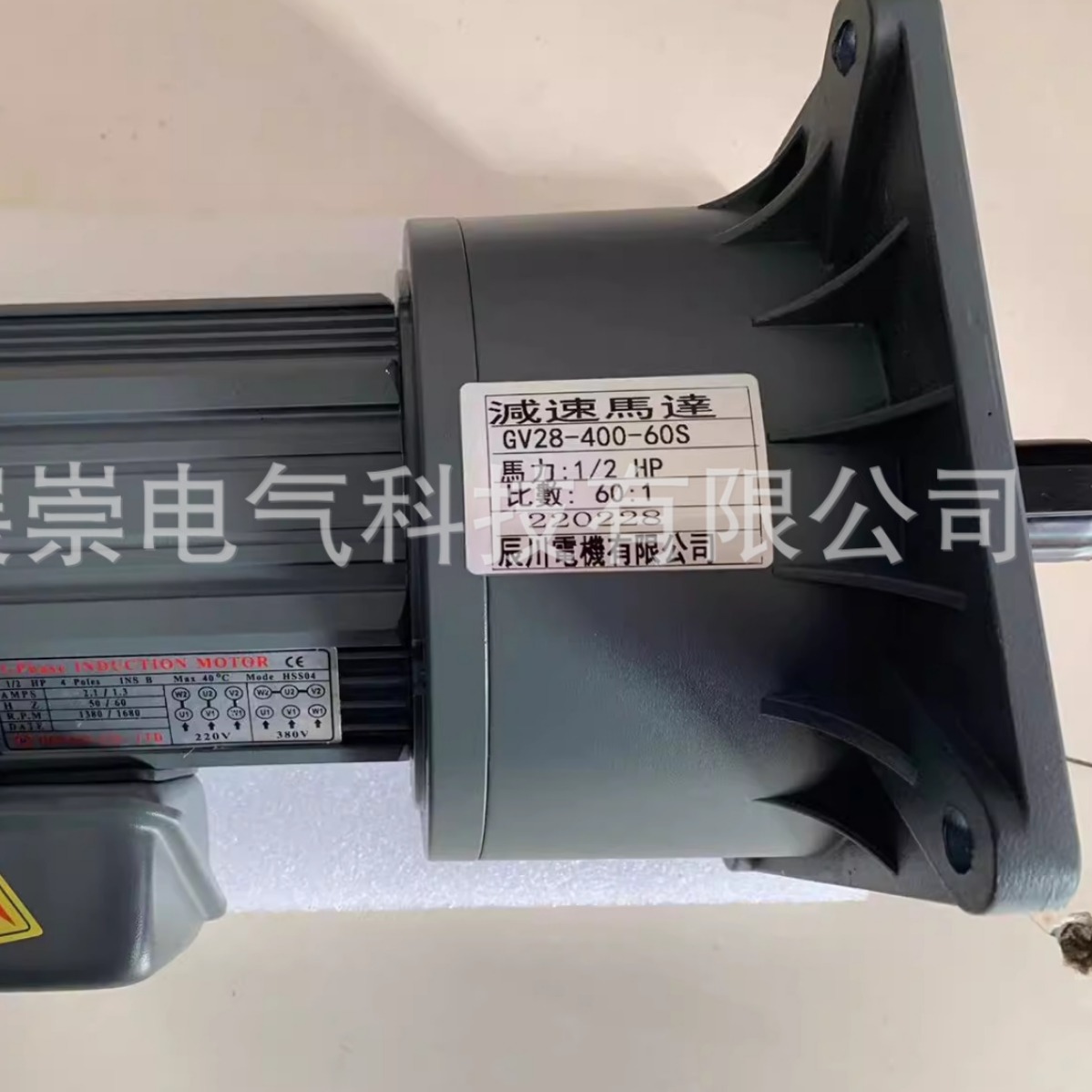 辰川電機 GV-22 1/4HP 1:60 辰川马达 CHEN CHUAN GV22-200-100S