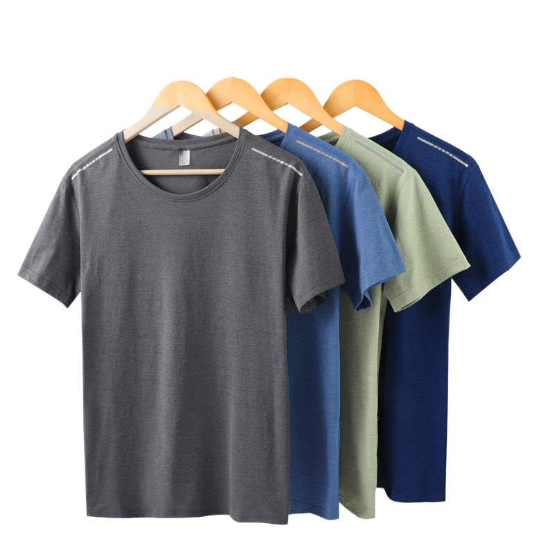 Ropa de secado rápido, camiseta de fitness al aire libre para hombres y mujeres, camiseta de yoga, camiseta deportiva de verano, camiseta de cuello redondo para caminar