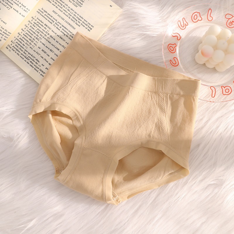 Nueva ropa interior de algodón de las mujeres de la entrepierna inferior antibacteriano sin costuras Mediados de cintura pantalones cortos de triángulo de la muchacha cómoda ropa interior transpirable para las niñas