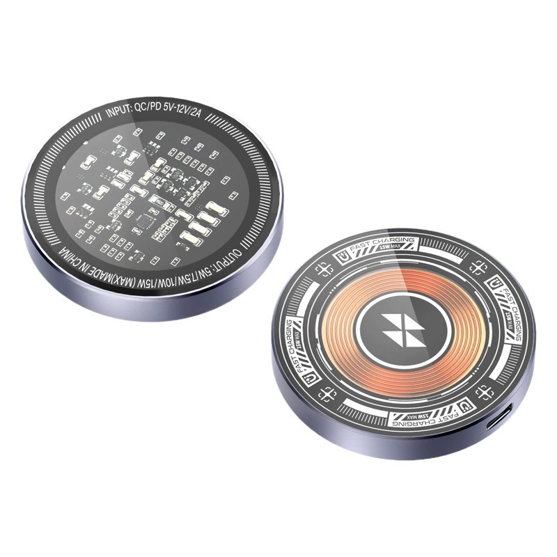 Прозрачное магнитное Беспроводное зарядное устройство для Apple 15iPhone12 разведка издание магнитное зарядное устройство 15W
