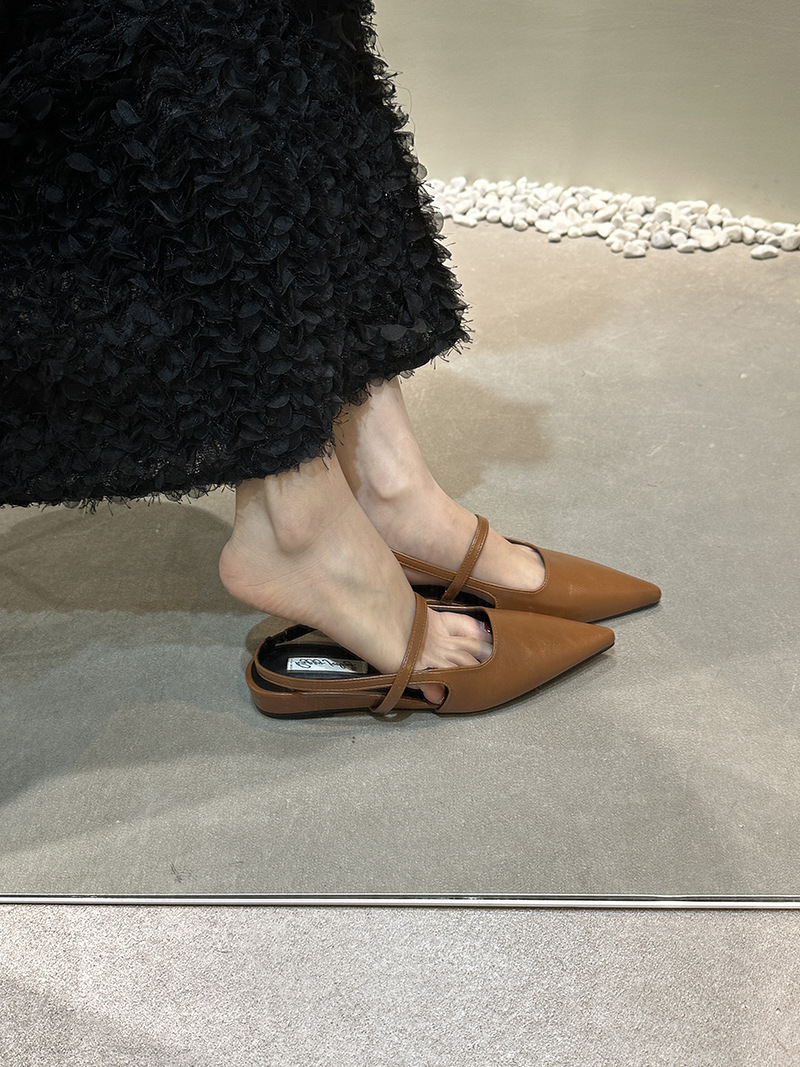 B8569 580K GIÀY DÉP SANDAL NỮ HUITDOU MŨI NHỌN MÙA HÈ PHỤC CỔ CỔ ĐIỂN GIÀY DÉP NỮ G01 SẢN PHẨM MỚI