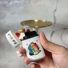 New windproof lighter with rechargeable flip cover, blue flame, ultra-durable, creative and cute, wholesale.