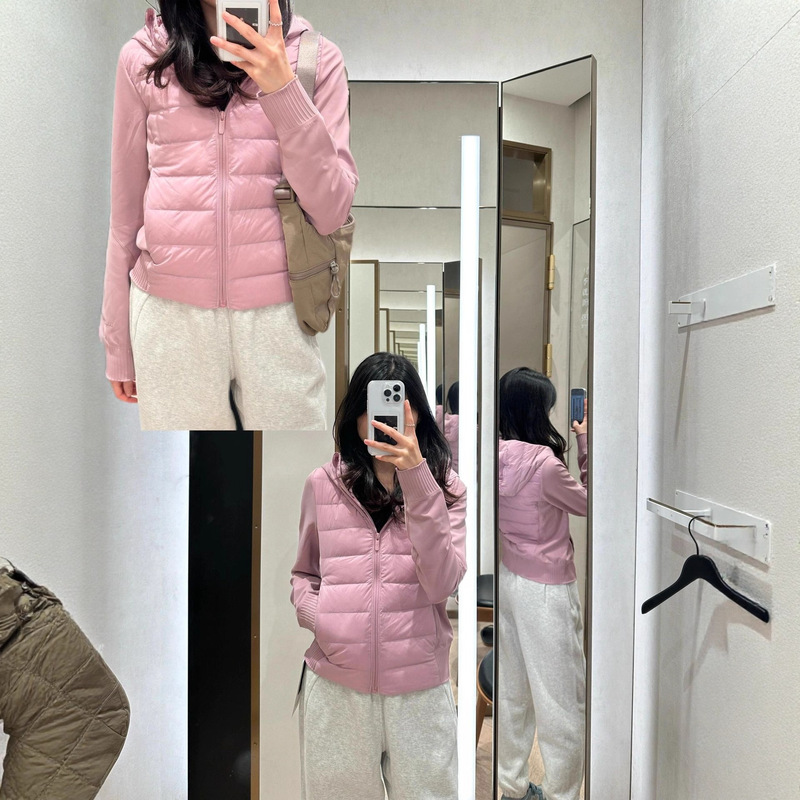 lulu热封锁绒羽绒服 新国标9白鸭绒 轻暖显瘦!修身动通勤外套公版|undefined