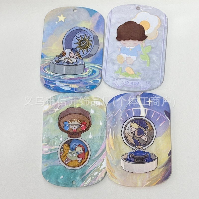 吊孔PPMT浪漫指尖印花片片吊牌diy手工饰品吊坠手机链包挂件材料|undefined