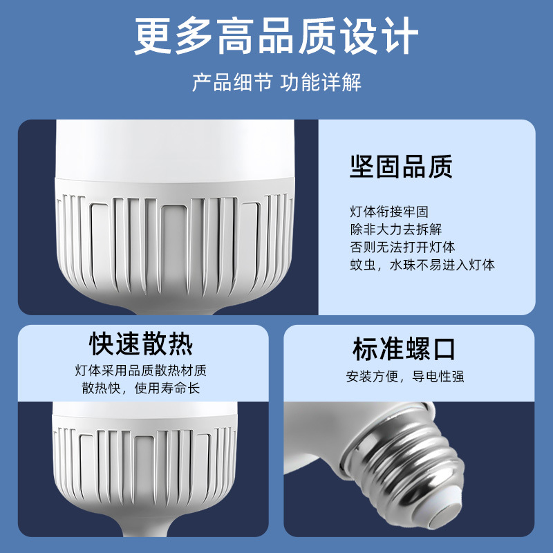 Bombillas LED Súper Brillantes, Fabricante Mayorista Gaofushuai, Bombilla de Rosca E27, Bombilla de Bayoneta B22, Luz Blanca, Lámpara LED para el Hogar