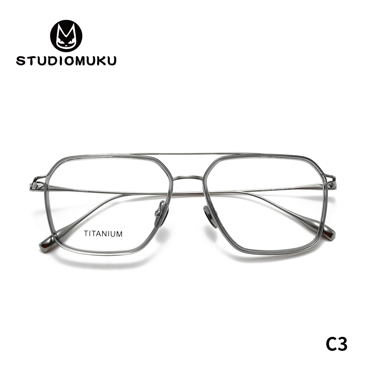 STUDIOMUKU gafas de madera cool para satisfacer a los grandes de la moda con un temperamento encantador de gafas de doble haz.