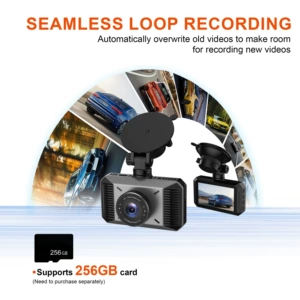 Cross-border 4K Dual Front and Rear Recording Dash Cam 3inch IPS Screen WIFI Mobile Phone Connectivity Night Vision for Export