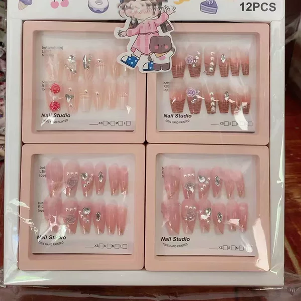 New Diamond nail stickers three-dimensional cute cartoon nail stickers children Girl Adult wear nail points for gift