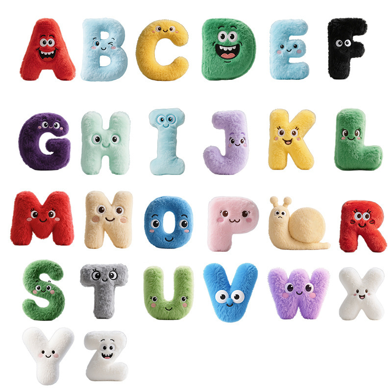Educational Alphabet Doll Interactive Stuffed Toy Enlightenment A-Z Alphabet Set Safe Fun Doll Children's Doll