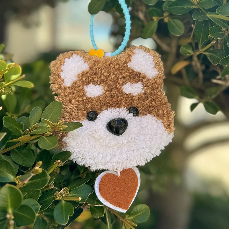 Huevo frito, posavasos de bordado de pinchado creativo, paquete de material de bricolaje hecho a mano, manteles divertidos, clases manuales para niños, música de pinchado de animales