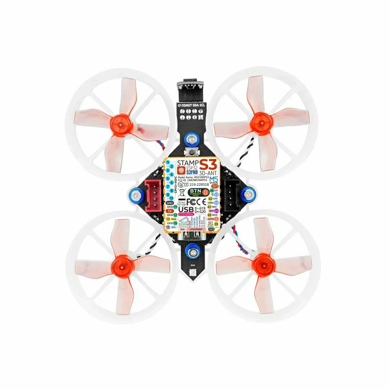 Дрон M5Stamp Fly — программируемый открытый квадрокоптерный набор с автопилотом