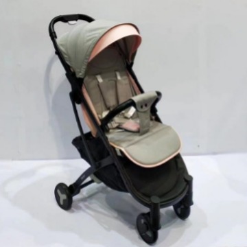 Cochecito de bebé puede sentarse y acostarse fácilmente con un solo clic plegable de alto paisaje caminando bebé artefacto bolsillo de almacenamiento portátil empuje