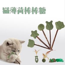 厂家现货新款猫薄荷棒棒糖 洁齿磨牙木天蓼棒 猫薄荷羽毛自嗨用品