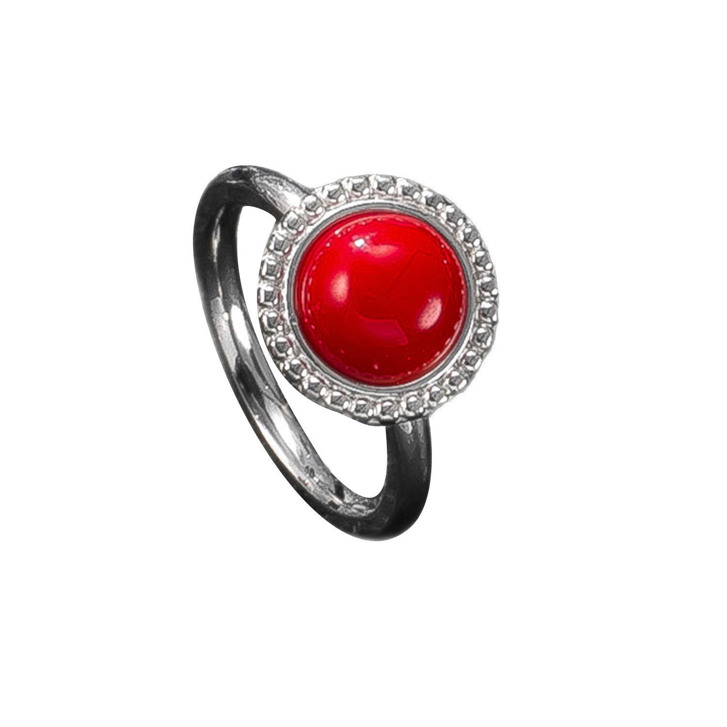 Estilo explosivo transfronterizo Joyería de acero de titanio retro Sensación simple y de alto nivel Anillo de pareja de acero inoxidable Marca de soldadura Anillo de piedra natural