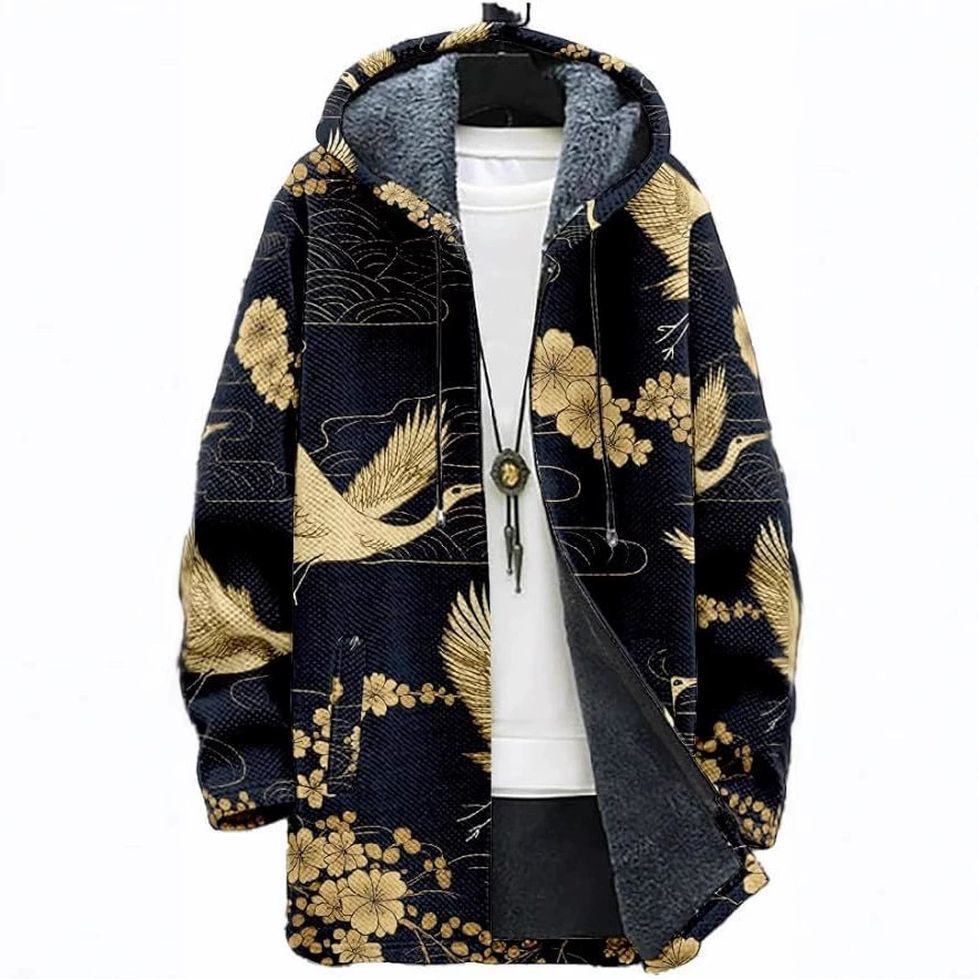 2024 трансграничный новый длинный рукав с капюшоном свитер европейский и американский 3D цифровая печать мужской повседневный длинный рукав с капюшоном