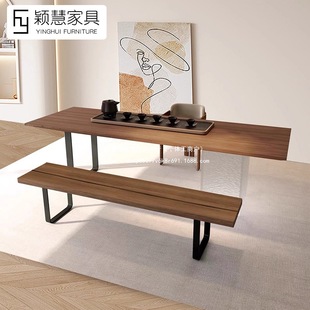 Acrylic Tea Table Suspended Tea Ceremony Table Household Small Tea Table Solid Wood Tea Table and Chair Combination Office Coffee Table Reception