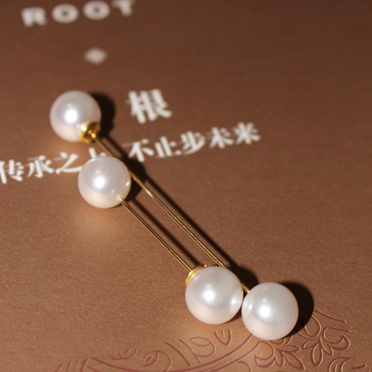 Qingdao chengqirui joyería fábrica directa diseño simple moda perla pin prueba broche PIN
