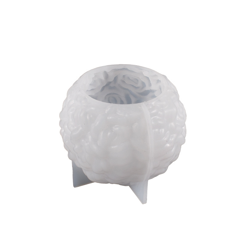 Multi-especificación DIY ronda de cristal resina epoxi Rose Ball vela Mesa Redonda de bolas de silicona molde de aromaterapia molde