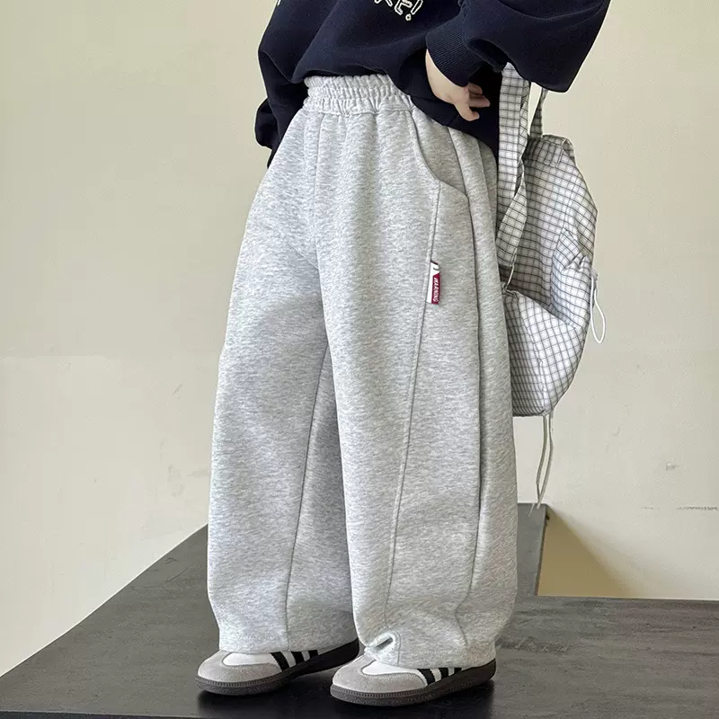 儿童裤子春季拼接运动裤男童卫裤2026新款中大童百搭潮流休闲长裤