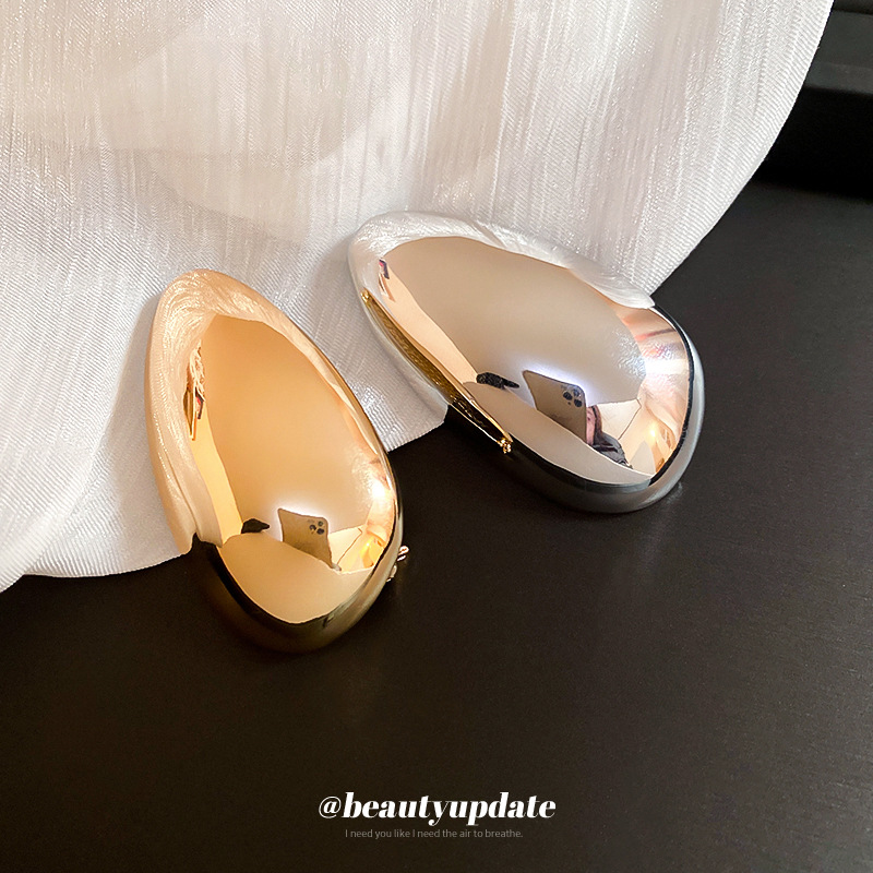 Broche de semillas de melón exagerado ovalado irregular transfronterizo, lujo ligero de nicho, alfileres de alta gama, accesorios de joyería simples de moda