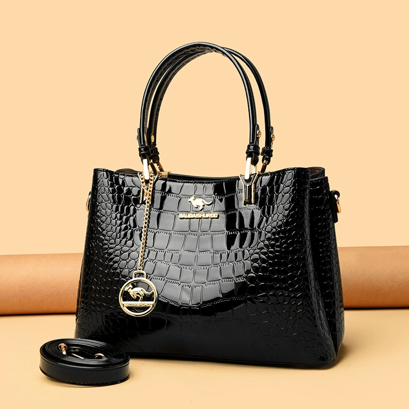 (Cross-border trading), shoulder bag, trend purse, genuine leather, crocodile print