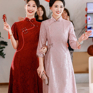 2024 new mother cheongsam to attend children's wedding 557