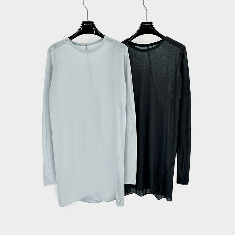 Subhuman Men's Style丨Autumn and Winter Thin Dark Knitted Bottoming Long Sleeve Tee Shirt Men's and Women's Pullover Top