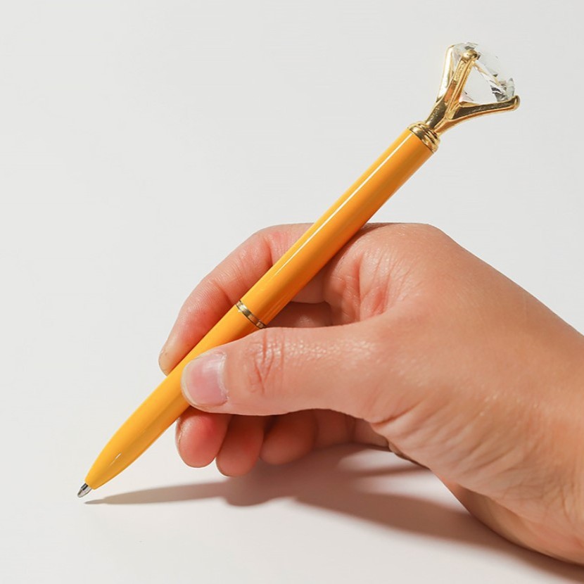 Bolígrafo de diamante grande de cristal bolígrafo de metal logotipo grabado promoción publicitaria bolígrafo pluma de regalo