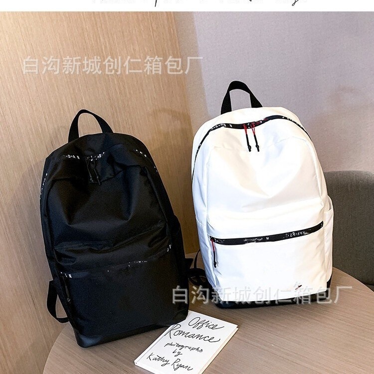 Cross-Border Fashion Laptop Backpack for Men and Women, Middle School and College Students, Simple Trendy Brand Backpack