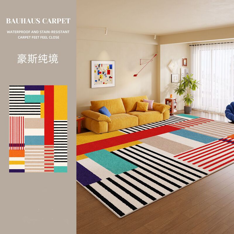 Retro High-End Decorative Carpet for Home Living Room Easy Care Large Area Water-Absorbent Sofa Coffee Table Blanket Ready for Sale