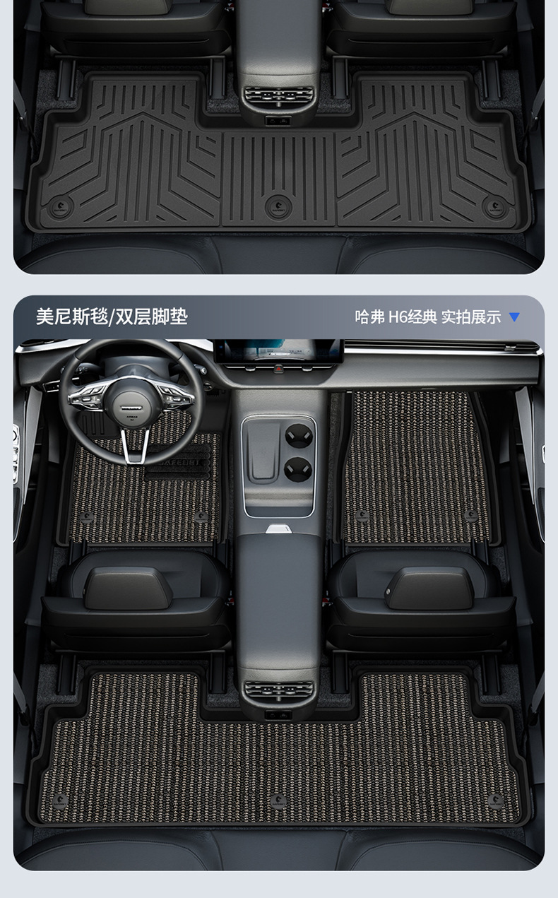 Suitable for Haval H6, Big Dog, Menglong, Xiaolong Max, H6L, All-Weather Tpe Car Floor Mats