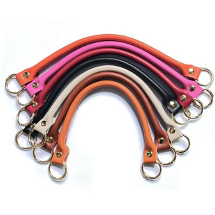 36cm Microfiber Leather Round Ring Satchel Straw Bag DIY Handmade Replacement Bag Strap Versatile Classic Handle