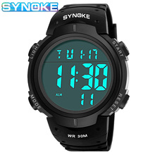 时诺刻男士运动电子表多功能防水大屏军表东南亚跨境款工厂直销