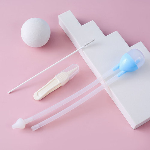 Infant Nose Aspirator Baby Nose Mucus Cleaner Newborn Anti-Flow Nasal Congestion Catheter Aspirator Set