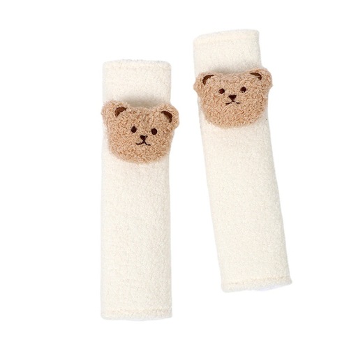 Car seat belt protective cover, lambswool car anti-strangle, comfortable seat belt shoulder cover, cartoon bear shoulder cover