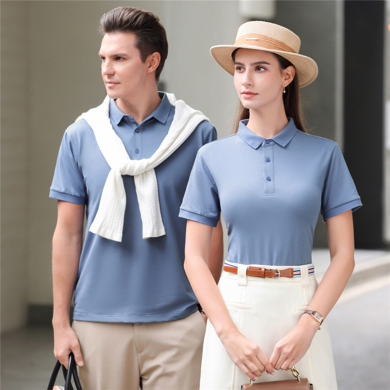 Ge Shi Mi Le 210g Combed Cotton POLO Shirt Short Sleeve Lapel Advertising Shirt T-shirt Men's and Women's Factory Clothing Printing Ge Shi Mi Le 210g Combed Cotton POLO Shirt Short Sleeve Lapel Advertising Shirt T-shirt Men's and Women's Factory Clothing Printing