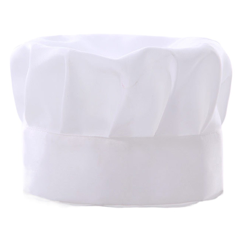 Kitchen Restaurant Work Cap Hotel Waiter Chef Hat Cake Amazon Cross Border Pleated Mushroom Cap for Men and Women