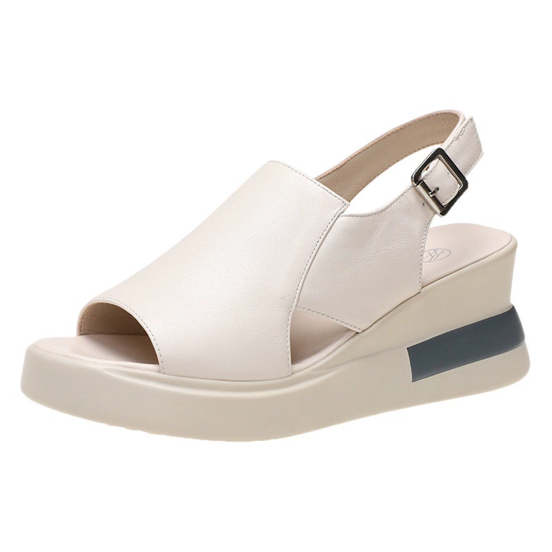 Крутые летние босоножки на танкетке 2023, новые женские босоножки на высоком каблуке в сказочном стиле k на толстой подошве и платформе с перекрестным рыбьим ртом, трибутомия