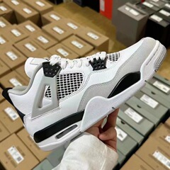 莆田靴高バージョン頭皮AJ4白セメントバスケットボール靴男女スタイルレジャー運動板靴工場直販