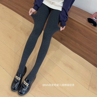 Aohan Clouds Cotton Slim Miu Wind Autumn and Winter Outer Wear Pantyhose Women's Black Slim Look Spring and Autumn Grey Leggings Pantyhose